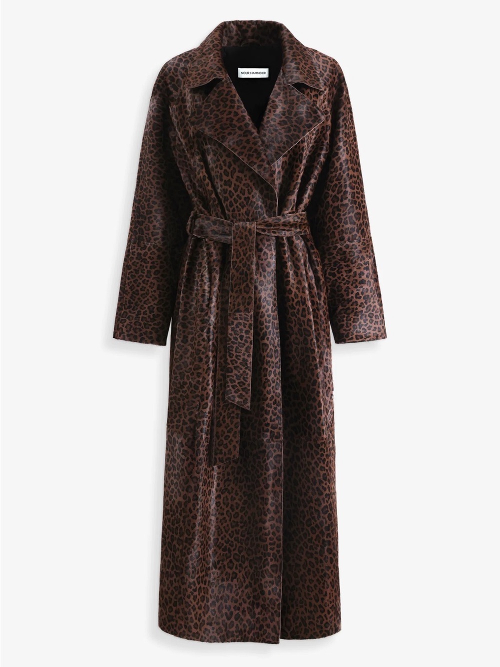 Nour Hammour Althea Draped Ponyhair Trench
$3,200 in Deep Leopard